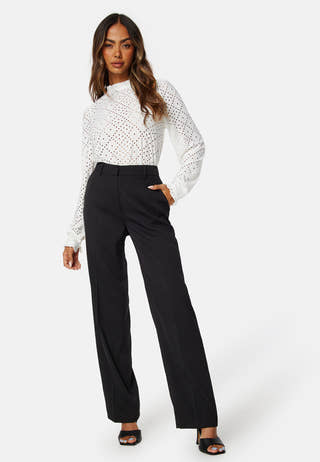 Jasy L/S O-neck Frill Top