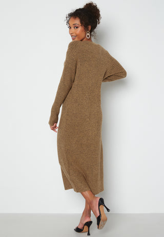 Kemina L/S Long Knit Rib Cardigan