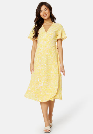 Vilovie S/S Wrap Midi Dress