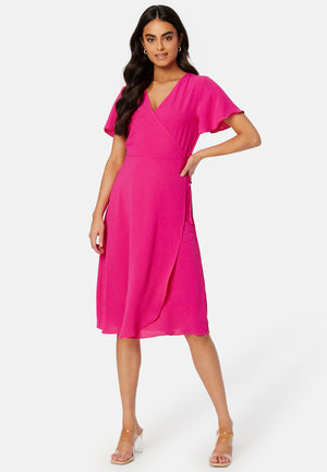 Vilovie S/S Wrap Midi Dress