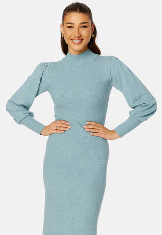 Luciana L/S High Neck Knit Dress