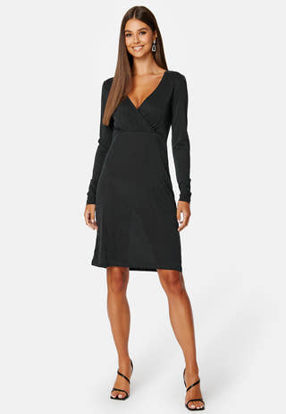 Modala L/S Wrap Midi Dress/SU