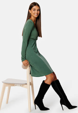 Modala L/S Wrap Midi Dress/SU