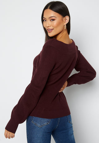 Myntani L/S V-Neck Knit Top