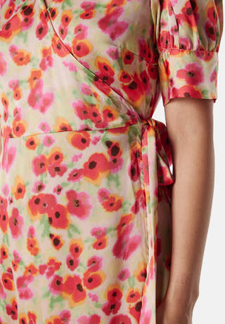 Naria S/S Wrap Midi Dress