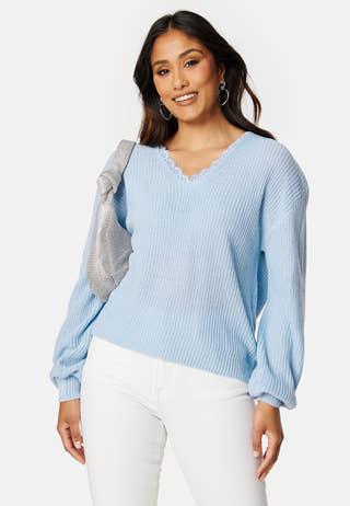 Oa Rev V-Neck Lace Knit