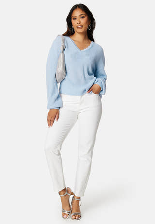Oa Rev V-Neck Lace Knit