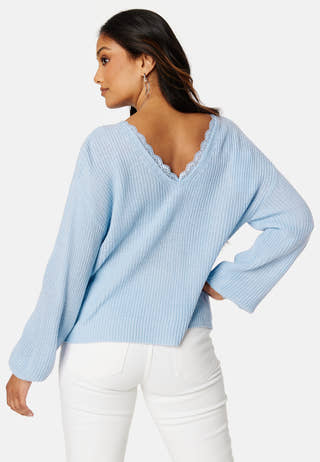 Oa Rev V-Neck Lace Knit