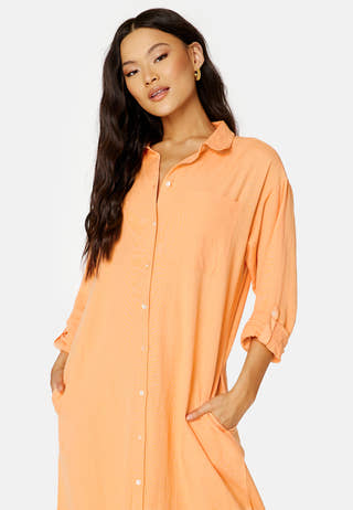 Prisilla L/S Ancle Shirt Dress