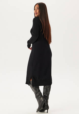 Viril Crew Neck Midi Dress