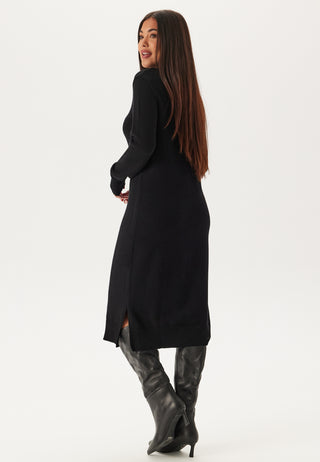Viril Crew Neck Midi Dress