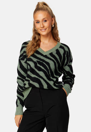 Ril Feami Mix V-Neck L/S Knit