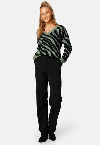 Ril Feami Mix V-Neck L/S Knit