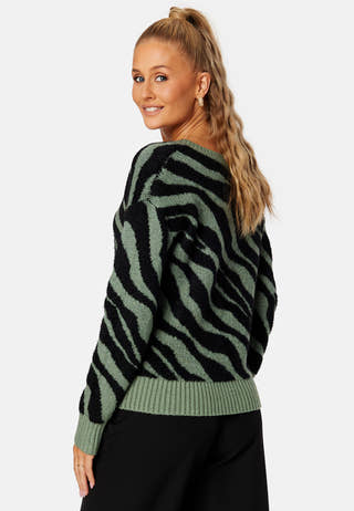 Ril Feami Mix V-Neck L/S Knit