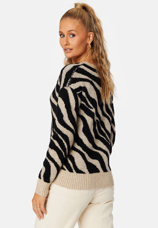 Ril Feami Mix V-Neck L/S Knit