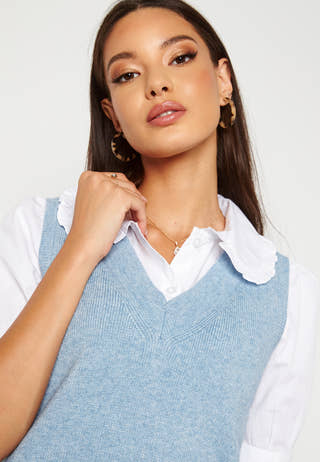 Ril Knit Rib V-Neck Vest