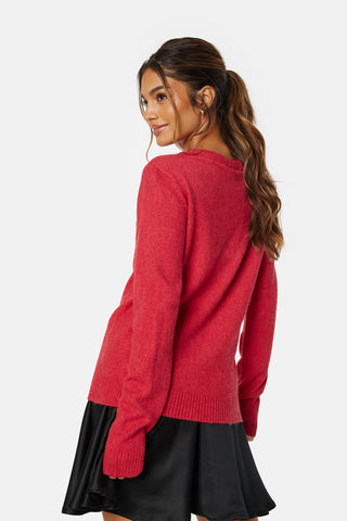 Viril O-neck L/S Knit Top