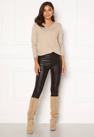 Ril L/S V-neck Knit Top