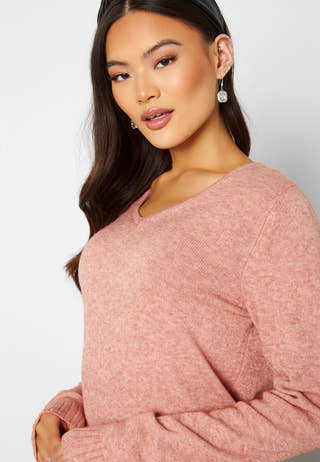 Ril L/S V-neck Knit Top