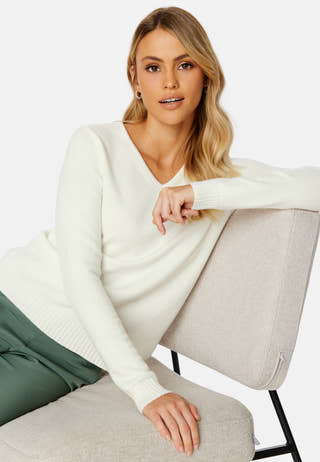 Ril L/S V-neck Knit Top