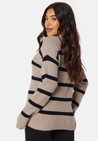 Viril Mockneck L/S Knit Rib Top