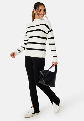 Viril Mockneck L/S Knit Rib Top