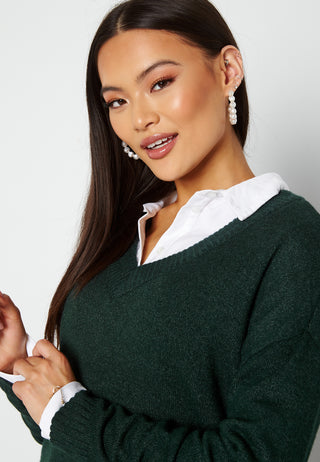 Ril Oversize V-Neck Knit Top