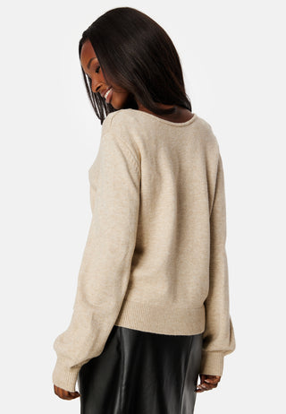 Ril Rev V-Neck L/S Top