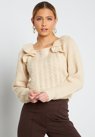 Shy Detail L/S Knit Top