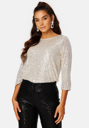 Sparkling 3/4 O-Neck Top