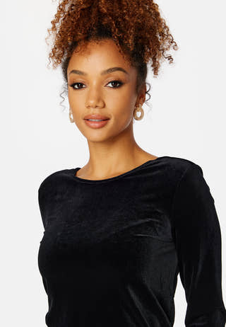 Velvo Deep Back L/S Dress