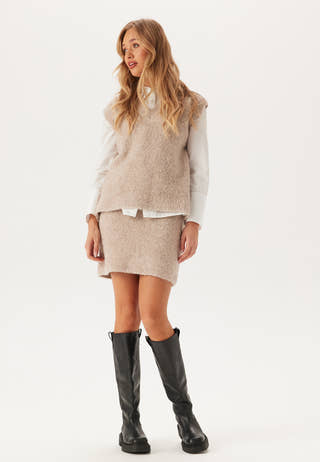 Viabby V-neck S/L KNIT VEST KN