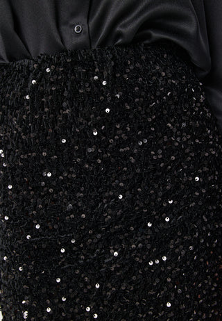 Vibarina HW Midi Sequins Skirt