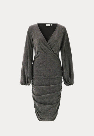 Vicaro L/S V-NECK MIDI DRESS V