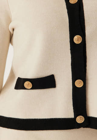 Vicassie L/S TWILL KNIT CARDIG