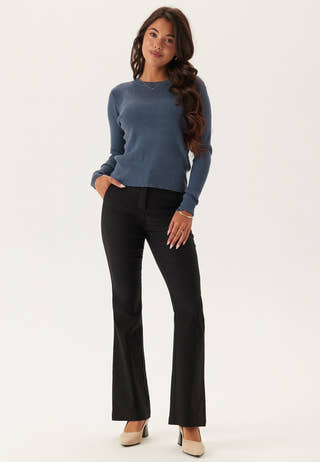 Vicomfy O-neck L/S KNIT TOP