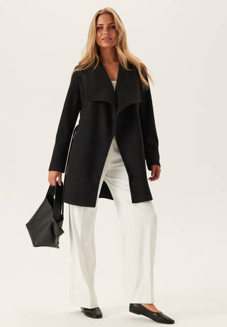 Vicooley Collar Belt Coat