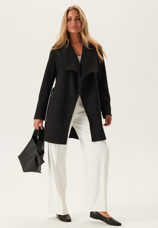 Vicooley Collar Belt Coat