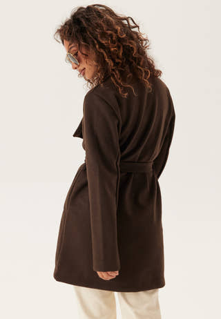 Vicooley Collar Belt Coat