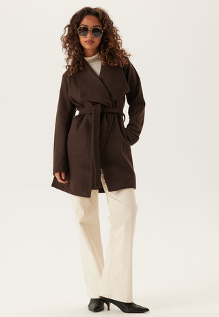 Vicooley Collar Belt Coat