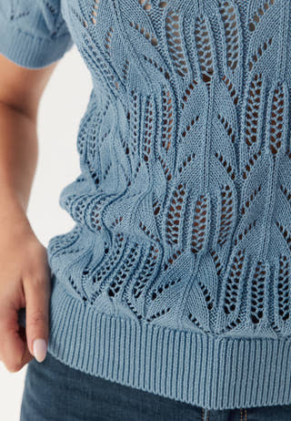 Vicotti S/S O-NECK KNIT TOP -