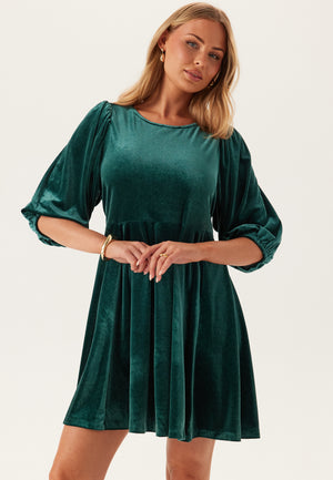 Viemily O-neck 3/4 SHORT DRESS