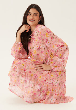 Vifalia L/S TIE V-NECK DRESS