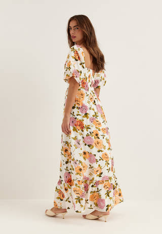 Viflola Square Neck 2/4 ANKLE DRESS