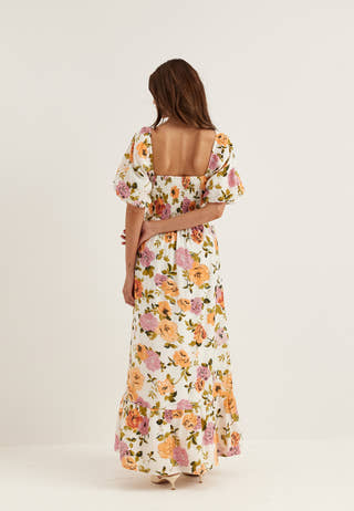 Viflola Square Neck 2/4 ANKLE DRESS