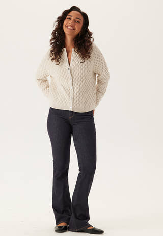 Vikali L/S O-NECK KNIT BUTTON