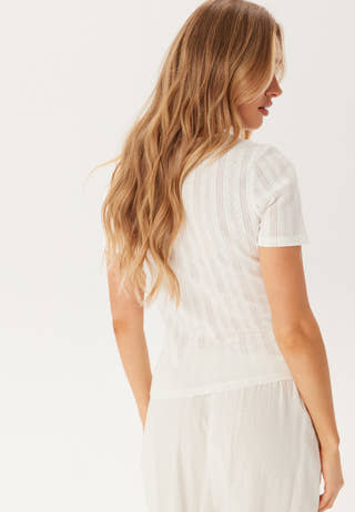 Vikassie S/S Pointelle Top