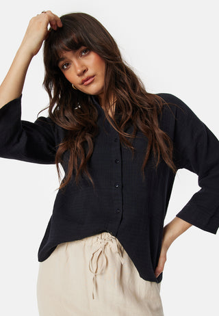 Vilania button 3/4 shirt