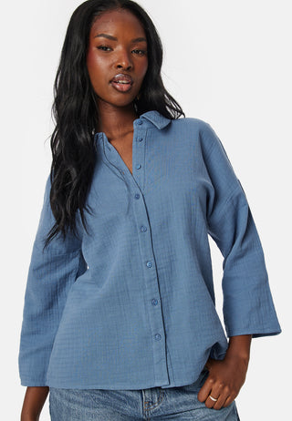 Vilania button 3/4 shirt