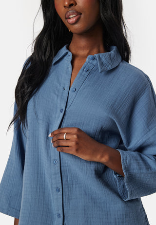 Vilania button 3/4 shirt